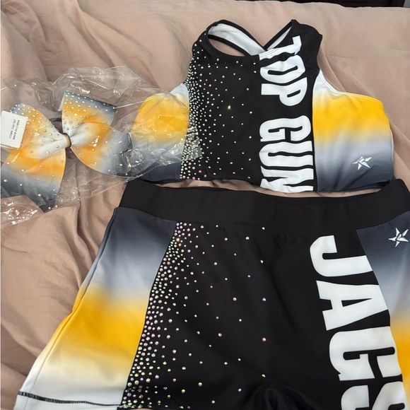 Black and Yellow Top Gun Jaguars Athletic Set - Picture 1 of 1